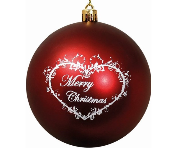 Κόκκινη Πλαστική Χριστουγεννιάτικη Μπάλα 8cm (Σετ 6 τμχ)